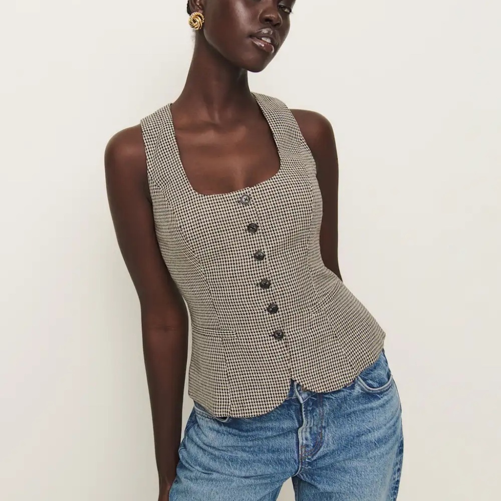 Reformation Delanie Top Brown - Size 4